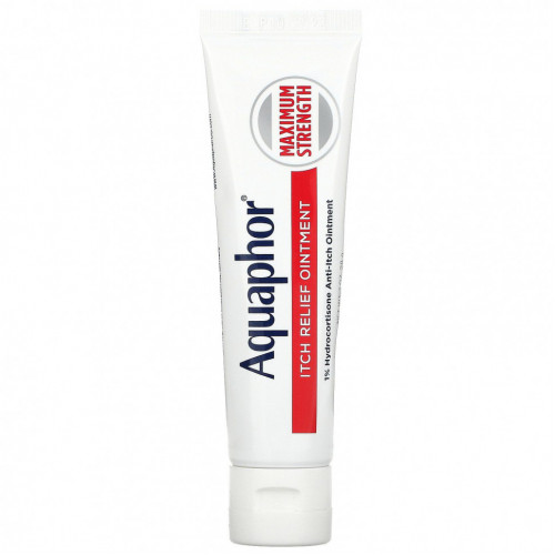 Aquaphor, Мазь для снятия зуда, максимальная сила, без отдушек, 1 унция (28 г)