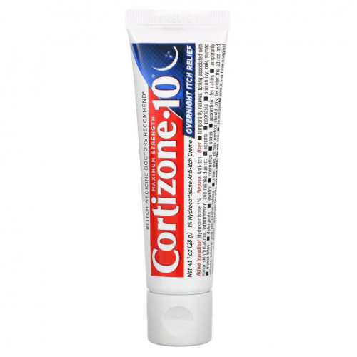 Cortizone 10, Overnight Itch Relief, максимальная сила, аромат лаванды, 28 г (1 унция)