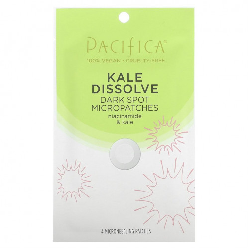 Pacifica, Kale Dissolve, микропатрицы с темными пятнами, 4 пластыря для микроиглы