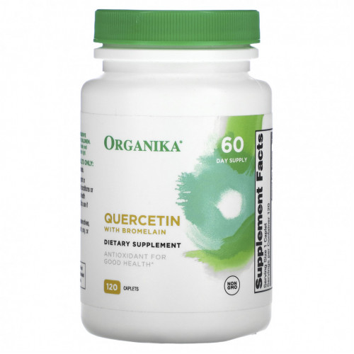 Organika, Quercetin with Bromelain, 120 Caplets