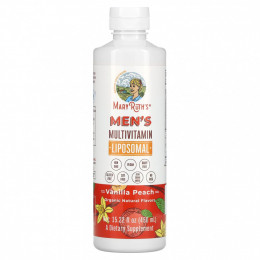 MaryRuth Organics, Men's Multivitamin Liposomal, Vanilla Peach, 15.22 fl oz (450 ml)