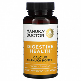 Manuka Doctor, Здоровье пищеварительной системы, кальций и мед манука, 30 капсул