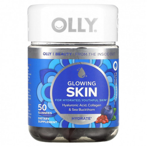 OLLY, Glowing Skin, пухлые ягоды, 50 жевательных таблеток