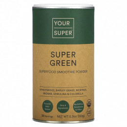 Your Super, Super Green, Superfood Smoothie Powder, 5.3 oz (150 g)