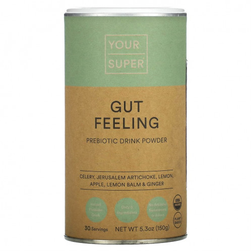 Your Super, Gut Feeling, Prebiotic Drink Powder , 5.3 oz (150 g)