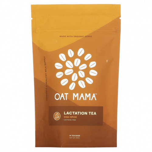 Oat Mama, Lactation Tea, чай со специями, 14 чайных пакетиков, 32 г