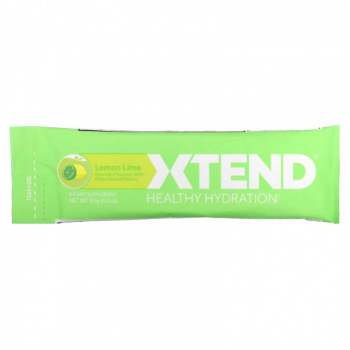 Xtend, Healthy Hydration, лимон и лайм, 15 пакетиков по 8,6 г (0,3 унции)