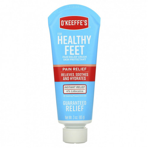 O'Keeffe's, For Healthy Feet, обезболивающий крем, 85 г (3 унции)