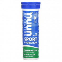 Nuun, Hydration, Sport, добавка с электролитами, арбуз, 10 таблеток