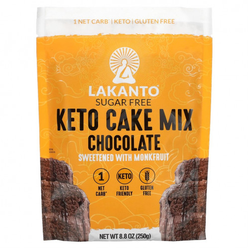 Lakanto, Keto Cake Mix, шоколад, 250 г (8,8 унции)