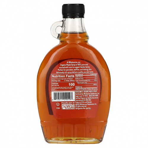 Wholesome Sweeteners, Organic Maple Syrup, 12 fl oz (355 ml )