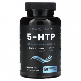 NutraChamps, 5-HTP, 200 мг, 120 растительных капсул