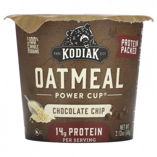 Kodiak Cakes, Oatmeal Power Cup, шоколадная крошка, 60 г (2,12 унции)