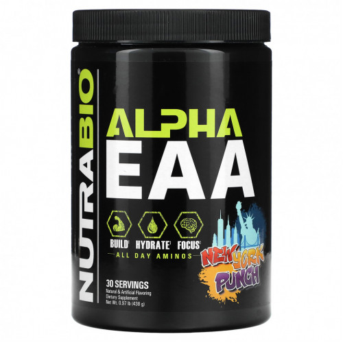 Nutrabio Labs, Alpha EAA, New York Punch, 438 г (0,97 фунта)