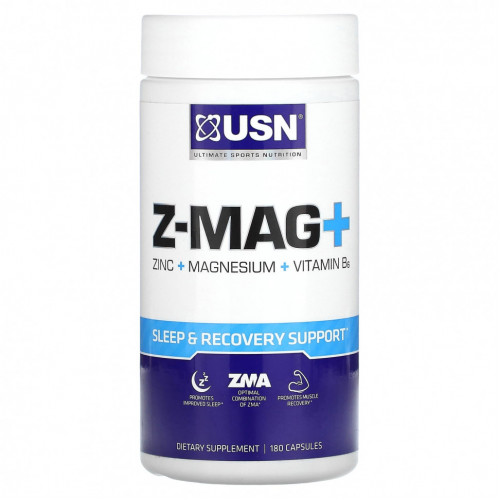 USN, Z-Mag + цинк, магний, витамин B6, 180 капсул