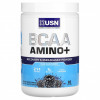 USN, BCAA Amino +, порошок для восстановления и выносливости, голубая малина, 273 г (9,63 унции)