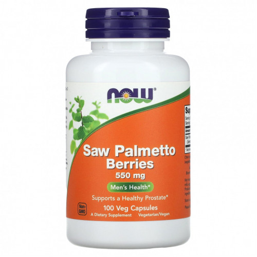 NOW Foods, Saw Palmetto, для мужского здоровья, 550 мг, 100 растительных капсул