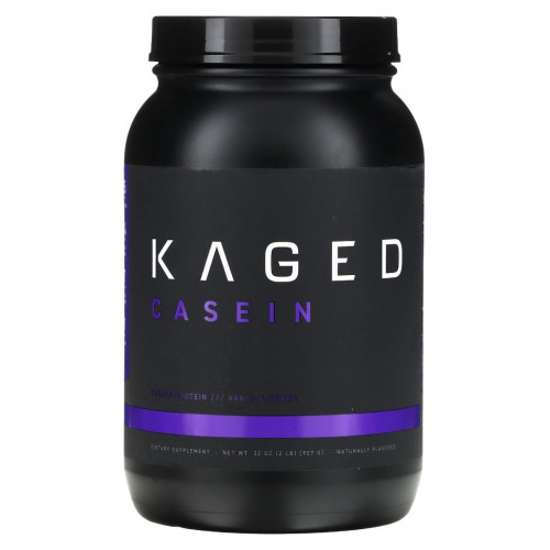 Kaged, Kasein Premium, мицеллярный казеин, ванильный коктейль, 907 г (2 фунта)