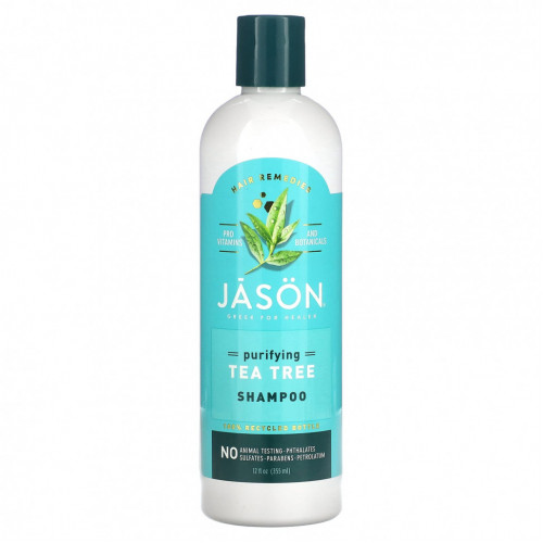 Jason Natural, Hair Remedies, очищающий шампунь с чайным деревом, 355 мл (12 жидк. Унций)