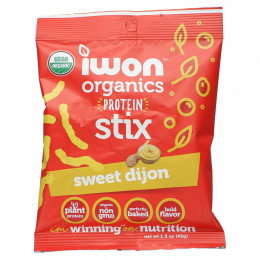 IWON Organics, Organics Protein Stix, Sweet Dijon, 8 пакетиков по 42 г (1,5 унции)