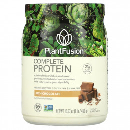 PlantFusion, Высококачественный шоколад, обогащенный полноценным белком, 1 ф. (450 г)