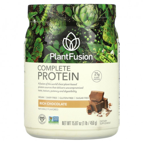 PlantFusion, Высококачественный шоколад, обогащенный полноценным белком, 1 ф. (450 г)