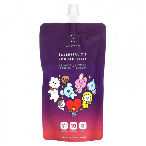 Everydaze, Essential C's Konjac Jelly, личи, 150 мл (5,07 жидк. Унции)