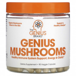 The Genius Brand, Genius Mushrooms, 90 растительных капсул