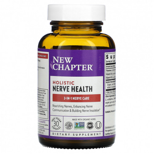 New Chapter, Holistic Nerve Health, 30 капсул