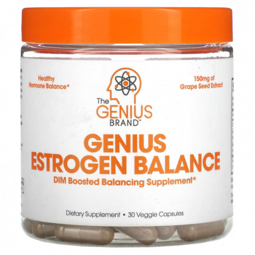 The Genius Brand, Genius Estrogen Balance, 30 растительных капсул