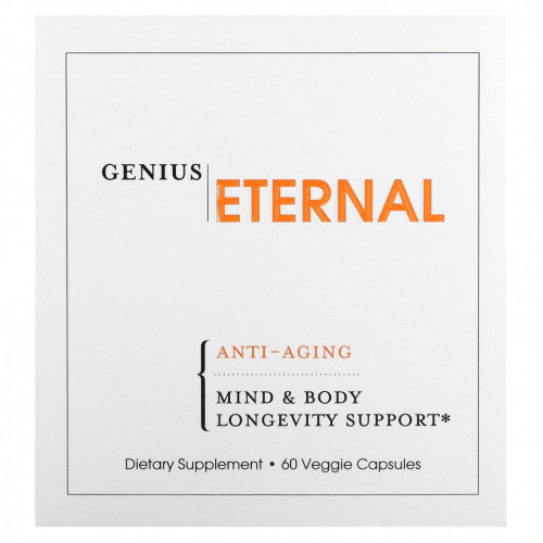 The Genius Brand, Eternal, антивозрастное средство, 60 растительных капсул