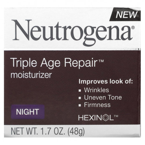 Neutrogena, Triple Age Repair, ночное увлажняющее средство, 48 г (1,7 унции)