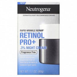 Neutrogena, Retinol Pro + .3% ночной крем, без отдушек, 48 г (1,7 унции)