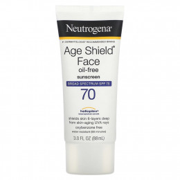 Neutrogena, Age Shield, солнцезащитное средство для лица, SPF 70, 88 мл (3 жидк. Унции)