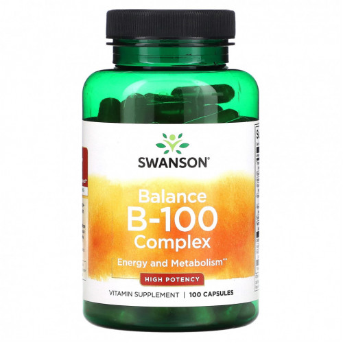 Swanson, Balance B-100 Complex, высокая эффективность, 100 капсул