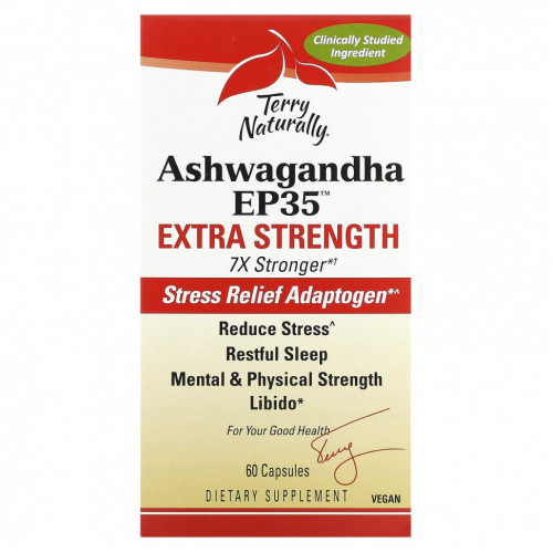 Terry Naturally, Ashwagandha EP35 Extra Strength, 60 капсул