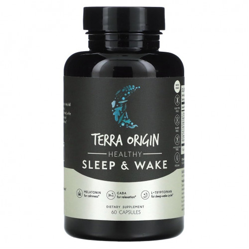 Terra Origin, Healthy Sleep & Wake, 60 Capsules