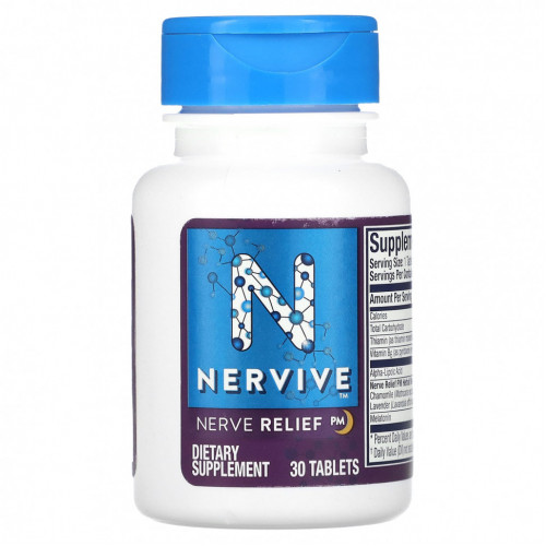 Nervive, Nerve Relief, PM, 30 таблеток