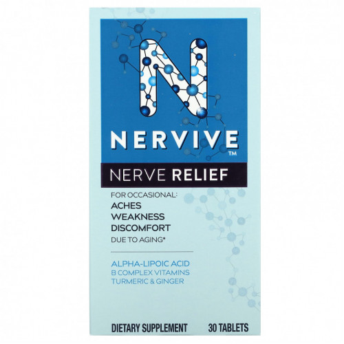 Nervive, Nerve Relief, 30 таблеток