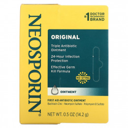 Neosporin, Мазь с антибиотиком для первой помощи, оригинальная, 14,2 г (0,5 унции)