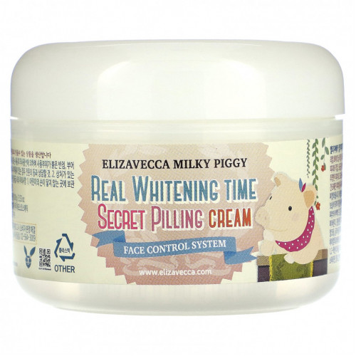 Elizavecca, Milky Piggy, Secret Pilling Cream, крем для пилинга кожи лица, 100 г (3,53 унции)