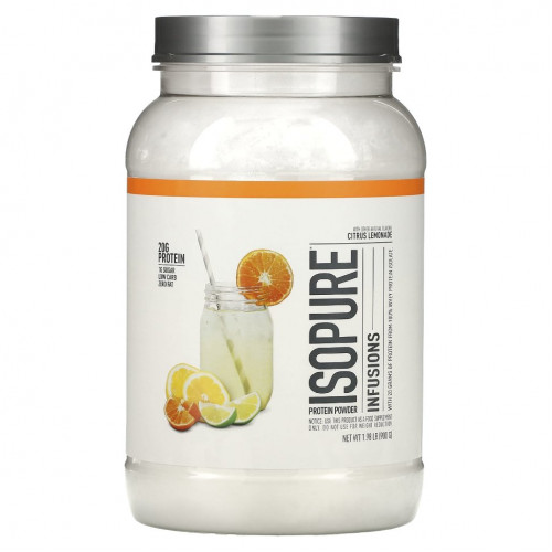 Isopure, Infusions, протеиновый порошок, цитрусовый лимонад, 900 г (1,98 фунта)