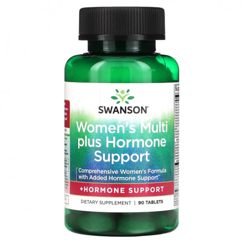 Swanson, Multi Plus Hormone Support для женщин, 90 таблеток