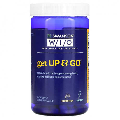 Swanson WIO, Get Up & Go, 60 вегетарианских капсул