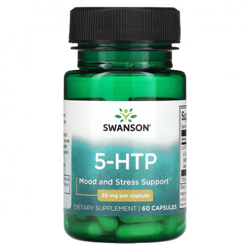 Swanson, 5-HTP, 50 мг, 60 капсул