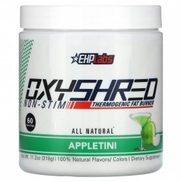 EHPlabs, OxyShred Non-Stim Thermogenic Fat Burner, Appletini, 318 г (11,2 унции)