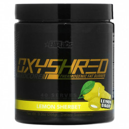 EHPlabs, OxyShred, Hardcore Thermogenic Fat Burner, лимонный щербет, 264 г (9,3 унции)