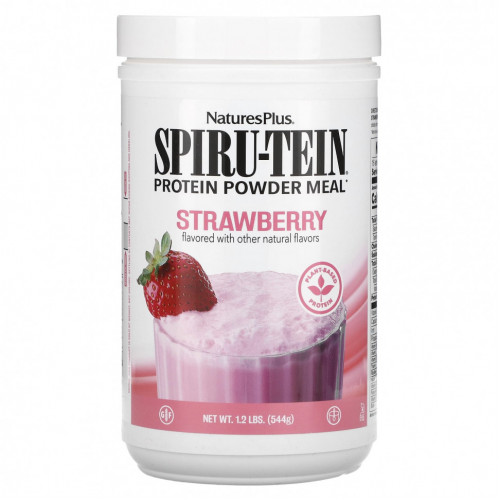 NaturesPlus, Протеиновый порошок Spiru-Tein, со вкусом клубники, 544 г (1,2 фунта)