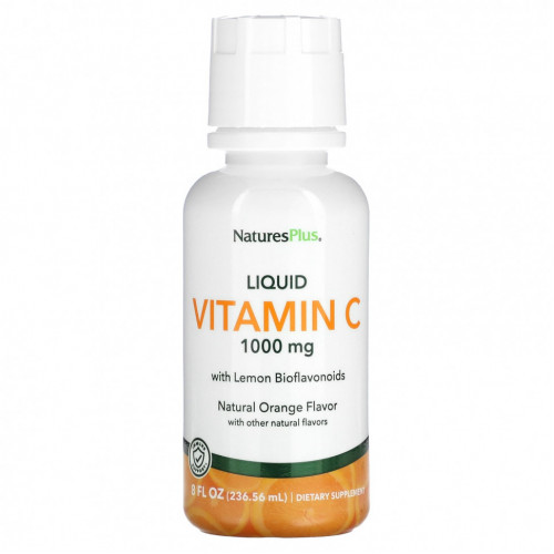 NaturesPlus, Жидкий витамин C, натуральный апельсин, 1000 мг, 236,56 мл (8 жидк. Унций)