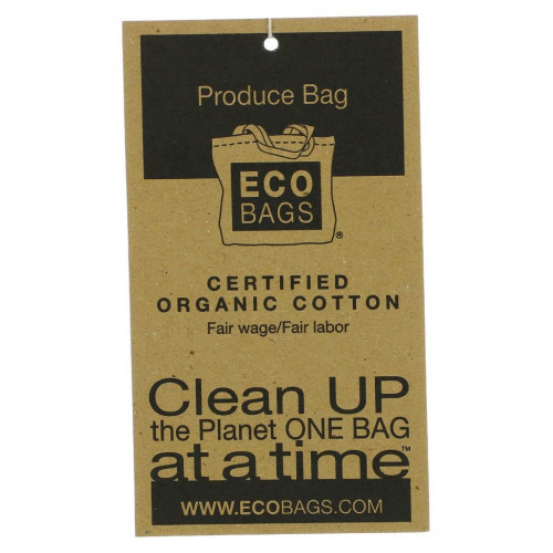 ECOBAGS, мешочек для продуктов из органического хлопка, большой, 1 шт.